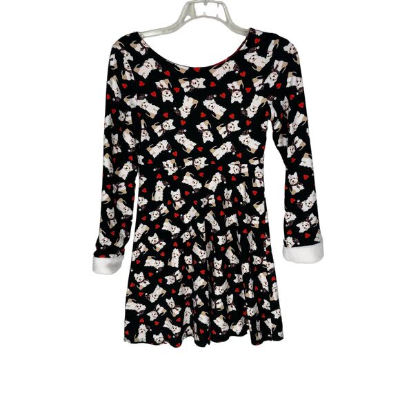 EMILY WEST | Red & Black Revisable Double Sided Holiday A-Line Dress | Kid's 16 - Picture 5 of 11